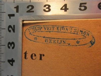 - (Philip Veit und Eidam Simon Berlin), Stempel: Name; 'Philip Veit Eidam Simon Berlin'. ;WK 7510.2 : Register zum allgemeinen Landrecht für die Preußischen Staaten (1835)