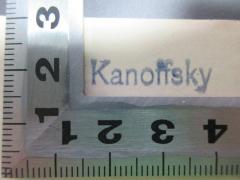 - (Kanoffsky), Stempel: Name; 'Kanoffsky'. 