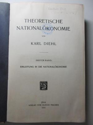 5 D 141<a>-1 : Einleitung in die Nationalökonomie (1916)</a>