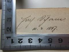 - (Schoene, Erich), Von Hand: Autogramm, Datum; 'Erich Schoene.
10.4.1897.'. 