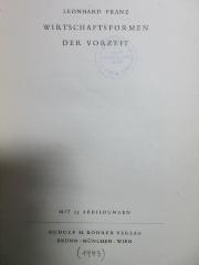 5 D 480&lt;2&gt; : Wirtschaftsformen der Vorzeit (1943)