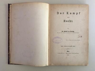 G3 / 1 HR 1 : Der Kampf um´s Recht. (1873)