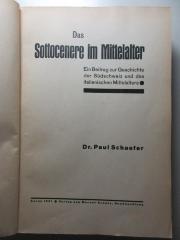 16 F 833 : Das Sottocenere im Mittelalter : ein Beitrag zur Geschichte der Südschweiz und des italienischen Mittelalters (1931)