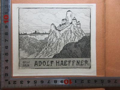 - (Haeffner, Adolf), Etikett: Exlibris, Name, Abbildung; 'Exli
bris
Adolf Haeffner'. ;8 D 212 : Das Aufsteigen des Arbeiterstandes in England : ein Beitrag zur socialen Geschichte der Gegenwart (1900)