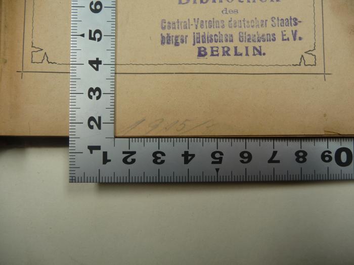 -, Von Hand: Nummer, Datum; '1915'