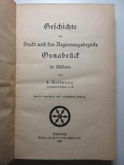 17 F 457&lt;2&gt; : Geschichte der Stadt und des Regierungsbezirks Osnabrück in Bildern (1920)