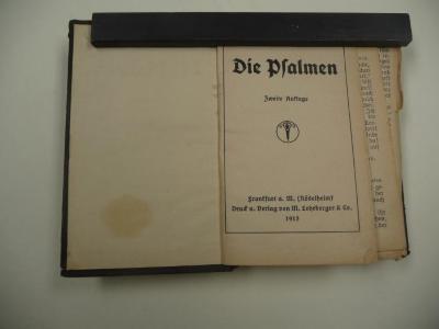 F 21 03: Die Psalmen. (1915)