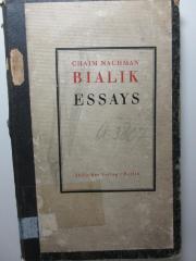 Lc60/Bialik 4 (ausgeschieden) : Essays (1925)