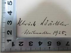 - (Wächtler, Ulrich), Von Hand: Autogramm, Datum; 'Ulrich Wächtler
Weihnachten 1925.'. 