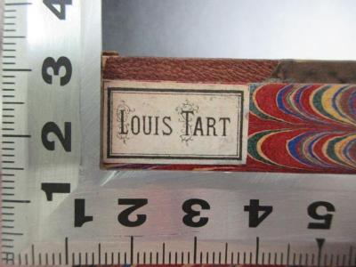 - (Tart, Louis), Etikett: Name; 'Louis Tart'. ;6 N 116&lt;*&gt;-1 : Les caractères de Théophraste, traduire du grec, avec les caractéres ou les moeurs de ce siècle (1865)