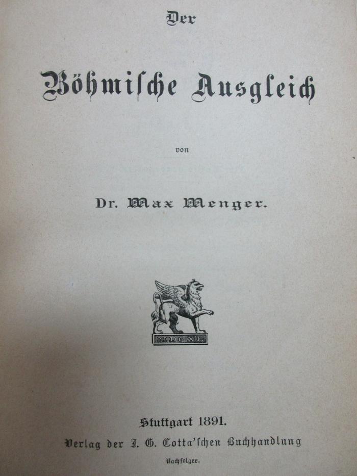 17 F 800 : Der böhmische Ausgleich (1891)