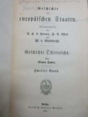 7 F 357<a>-2 : Geschichte Österreichs (1885)</a>