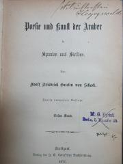 17 P 304&lt;2&gt;-1 : Poesie und Kunst der Araber in Spanien und Sicilien (1877)