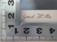- (Wille, Gerd), Von Hand: Autogramm; 'Gerd Wille.'. 