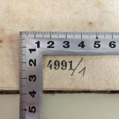 - (Židovská Náboženská Obec v Praze), Stempel: Signatur; '4991 / 1'. 