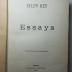 17 G 252 : Essays (1899)