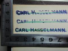 - (Hasselmann, Carl), Stempel: Name; 'Carl Hasselmann.'. 