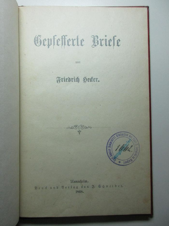 18 F 385 : Gepfefferte Briefe (1868)