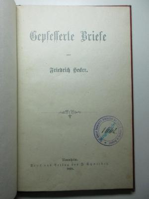 18 F 385 : Gepfefferte Briefe (1868)