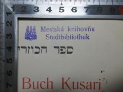 - (Belf, Joel Moses Buchhandlung), Stempel: Name; 'Mestská knihovňa Stadtbibliothek'. 