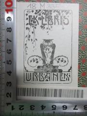 - (Urbanek), Etikett: Exlibris, Berufsangabe/Titel/Branche, Name, Abbildung; 'Ex Libris
Dr.
Urbanek'. 