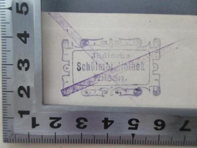 18 P 196 (ausgesondert) : Der Verstoßene (1923);- (Jüdische Schülerbibliothek Pilsen), Stempel: Name, Ortsangabe; 'Jüdische 
Schülerbibliothek 
Pilsen'. 