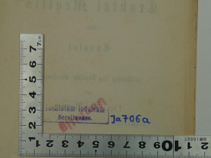 - (Institutum Iudaicum Berolinense), Stempel: Annotation, Besitzwechsel; 'Ungültig'. 