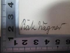 - (Wagner, Käte), Von Hand: Autogramm; 'Käte Wagner.'. 