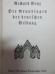 18 G 622&lt;2&gt; : Die Grundlagen der deutschen Bildung (1928)