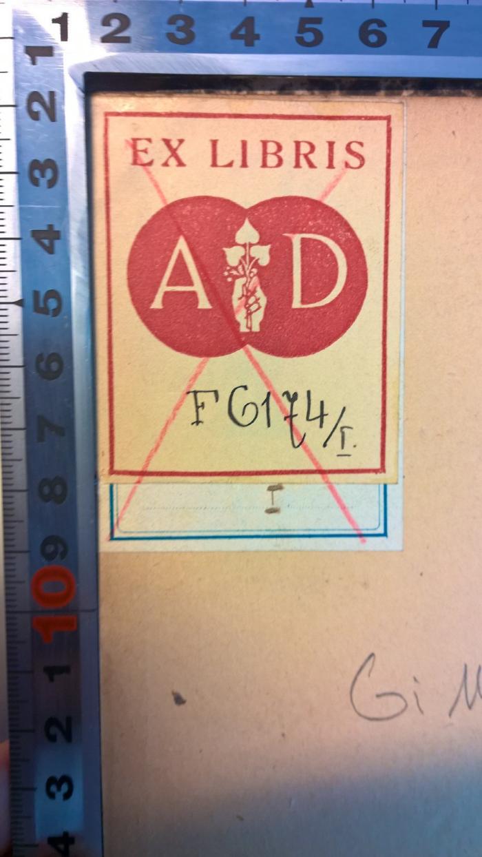 Gi 142 i 1 : Memoiren eines Revolutionärs (1903);-, Etikett: Exlibris, -; 'Ex Libris A D
FG174/I.'