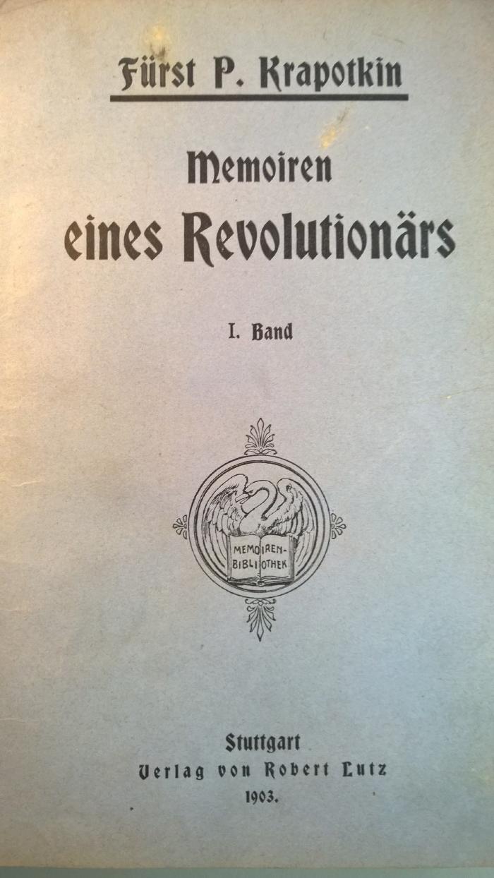 Gi 142 i 1 : Memoiren eines Revolutionärs (1903)