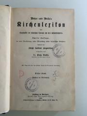 C 110 W 544 1 : Wetzer und Welte's Kirchenlexikon oder Encyklopädie der katholischen Theologie und ihrer Hilfswissenschaften.
1 Bd. Achen bis Basemath. (1882)