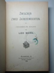 9 A 83 : Zwischen zwei Jahrhunderten : gesammelte Essays (1896)