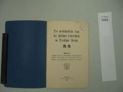  Die wirtschaftliche Lage der jüdischen Lehrerschaft im Deutschen Reiche. (1908)