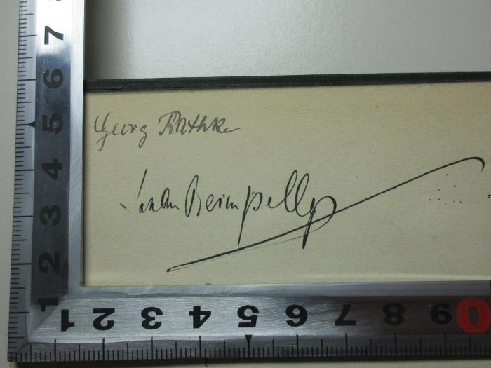 -, Von Hand: Berufsangabe/Titel/Branche, Autogramm; 'Dr. Georg Rathke
[?]';9 B 190 : Religiöse Charaktere aus dem neunzehnten Jahrhundert (1908)