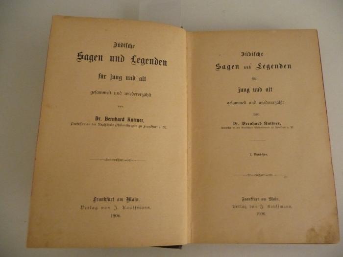  Jüdische Sagen und Legenden für jung und alt. (1906)