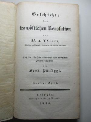 2 F 138-2 : Geschichte der französischen Revolution : 2. (1836)