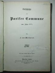 2 F 19 : Geschichte der Pariser Commune vom Jahre 1871 (1880)