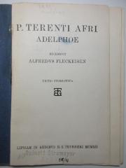 6 K 45&lt;*&gt; : Terenti Afri Adelphoe (1912)
