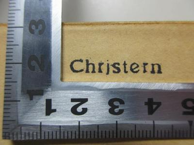 - (Christern, H.), Stempel: Name; 'Christern'. ;2 F 801<a> : Preußen und Deutschland im 19. und 20. Jahrhundert : historische und politische Aufsätze (1918)</a>