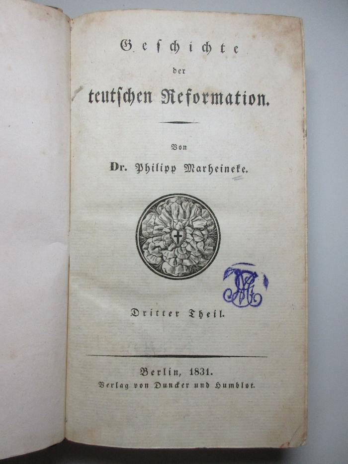 2 F 78-3 : Geschichte der teutschen Reformation (1831)