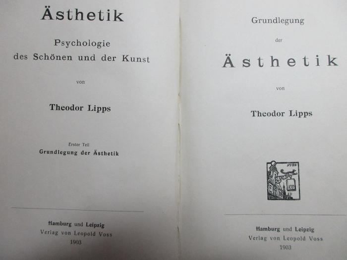 7 G 206<a>-1 : Grundlegung der Ästhetik (1903)</a>