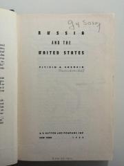 G4 SORO 1 (ausgesondert) : Russia and the United States (1944)