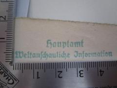 G46 / 2194 (Hauptamt Weltanschauliche Information), Stempel: Name, Berufsangabe/Titel/Branche; 'Hauptamt Weltanschauliche Information'.  (Prototyp)