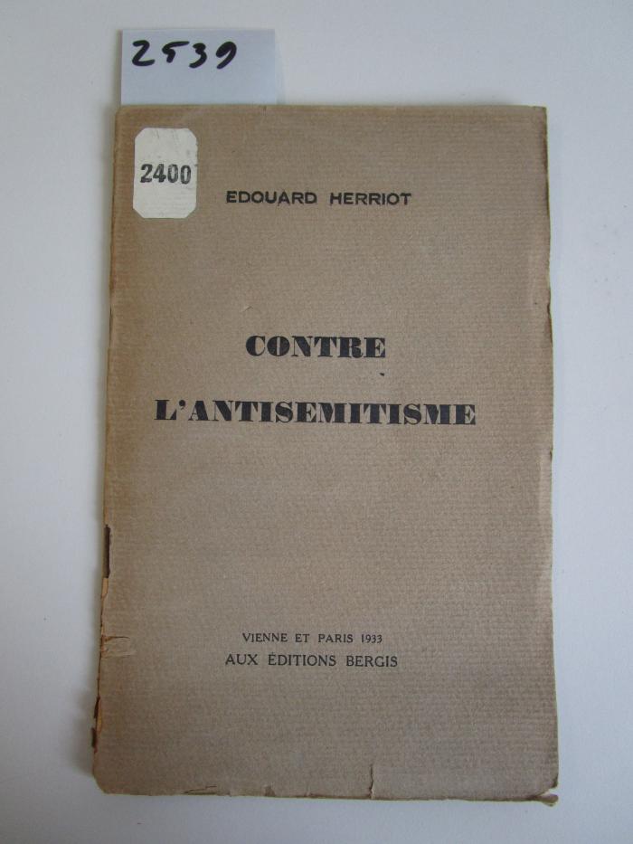 MB 2400: Contre l'antisemitisme (1933)
