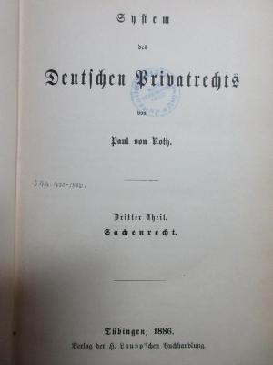 8 C 23-3 : Sachenrecht (1886)