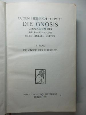 6 G 329-1 : Die Gnosis des Altertums (1903)