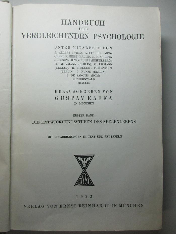 6 G 364-1 : Die Entwicklungsstufen des Seelenlebens (1922)