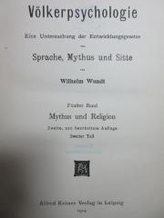 5 G 319&lt;2&gt;-5 : Mythus und Religion (1914)