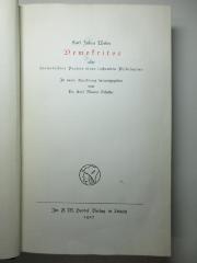6 G 180-1 : Karl Julius Weber, Leben und Werk. Das Lächerliche überhaupt (1927)